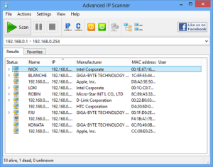 Advanced IP Scanner Download For Windows XP, Vista, 7, 8, Mac OS X, Linux