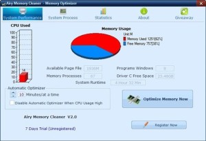 Download Airy Memory Cleaner For Windows XP, Vista, 7, 8, 8.1